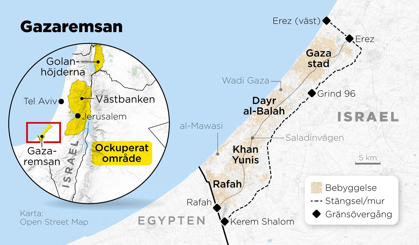 Erez väst ligger längst upp i Gazaremsan. Foto: Anders Humlebo/TT