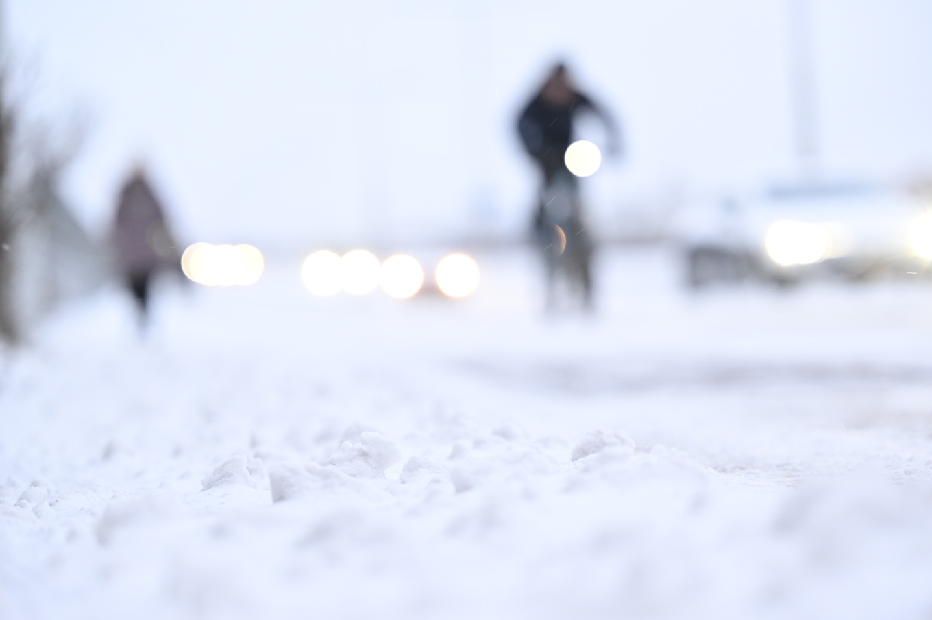 SMHI har utfärdat en gul varning för snöfall i Stockholmsområdet på måndag. Arkivbild. Foto: Henrik Montgomery/TT