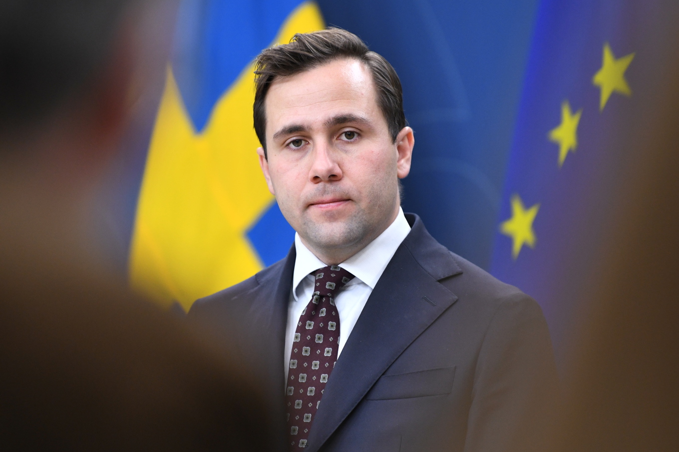 Bistånds- och utrikeshandelsminister Benjamin Dousa (M) och migrationsminister Johan Forssell (M) har rest till Syrien. Arkivbild. Foto: Lars Schröder/TT