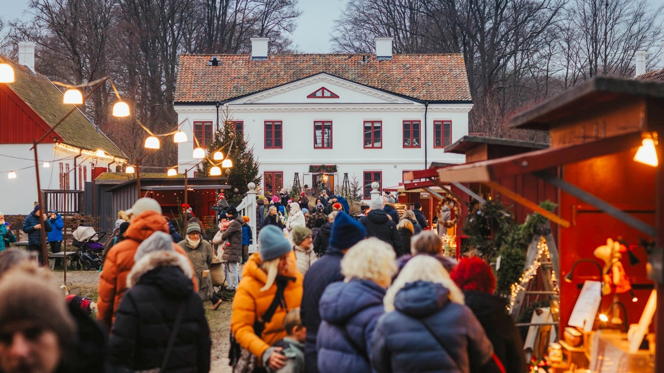 Julmarknad på Fredriksdal. Foto: Pressbild
