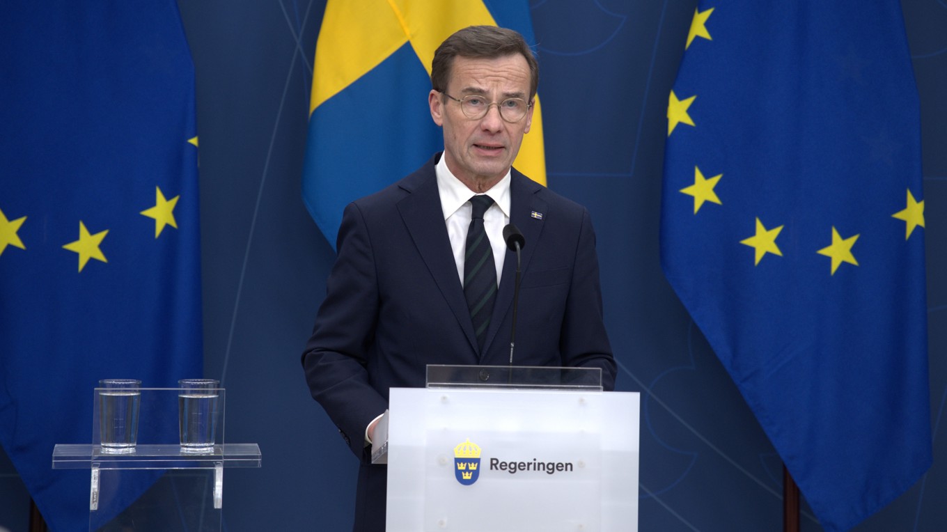 Statsminister Ulf Kristersson (M). Foto: Roger Sahlström