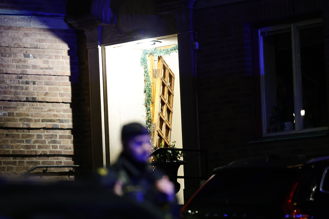 En port skadades i explosionen. Foto: Adam Ihse/TT