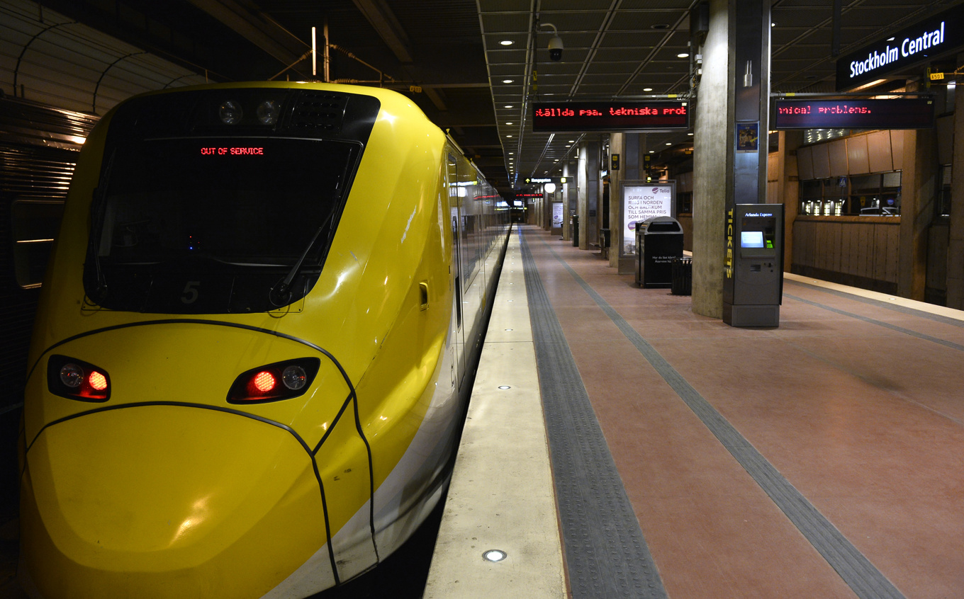 Stoppet påverkade bland annat Arlanda Express. Arkivbild. Foto: Marcus Ericsson/TT