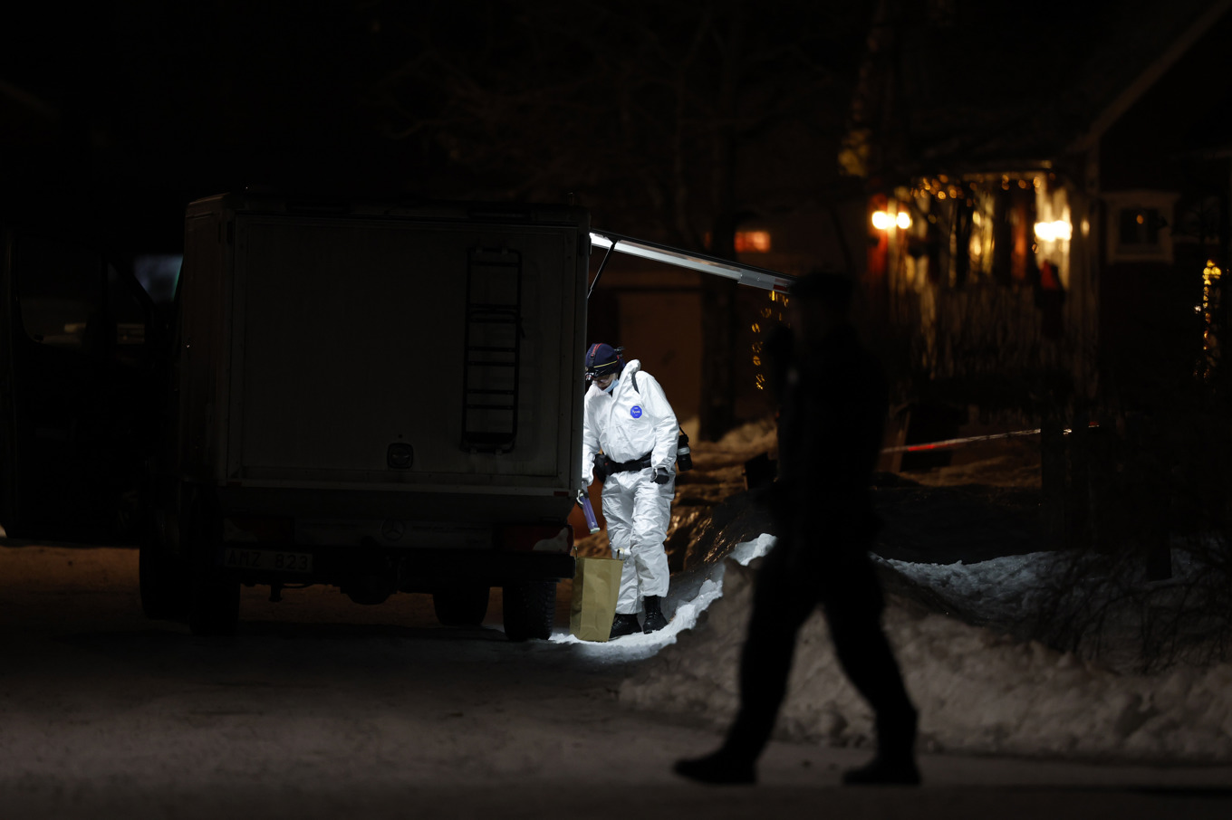En kvinna i 55-årsåldern mördades i en villa i Boden under juldagen. Polisen sköt ihjäl den misstänkte gärningsmannen. Foto: Mats Engfors/TT