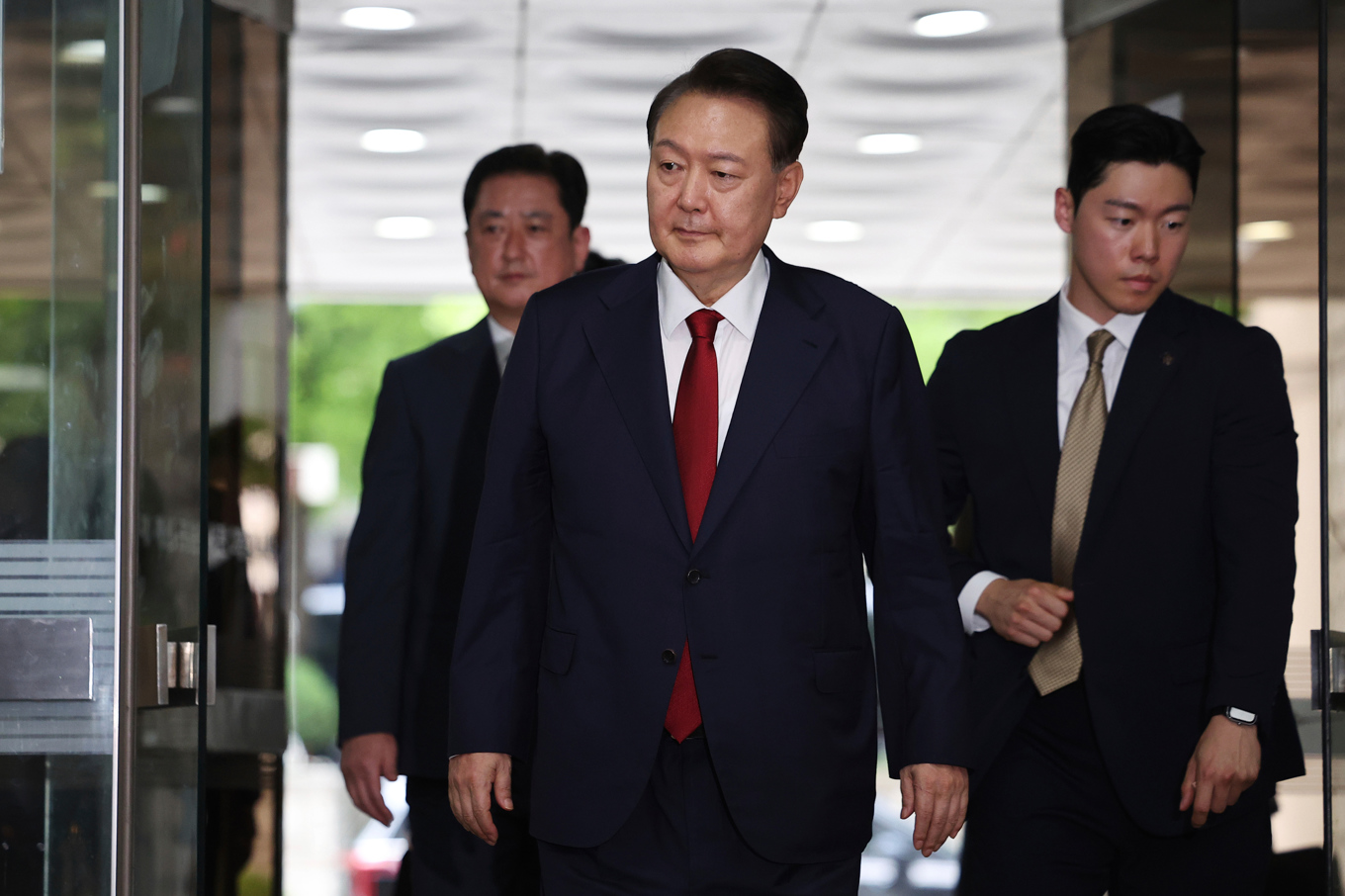 Sydkoreas avsatte president Yoon Suk-Yeol, fotograferad i domstol i Seoul i somras. Foto: Kim Hong-Ji/AP/TT