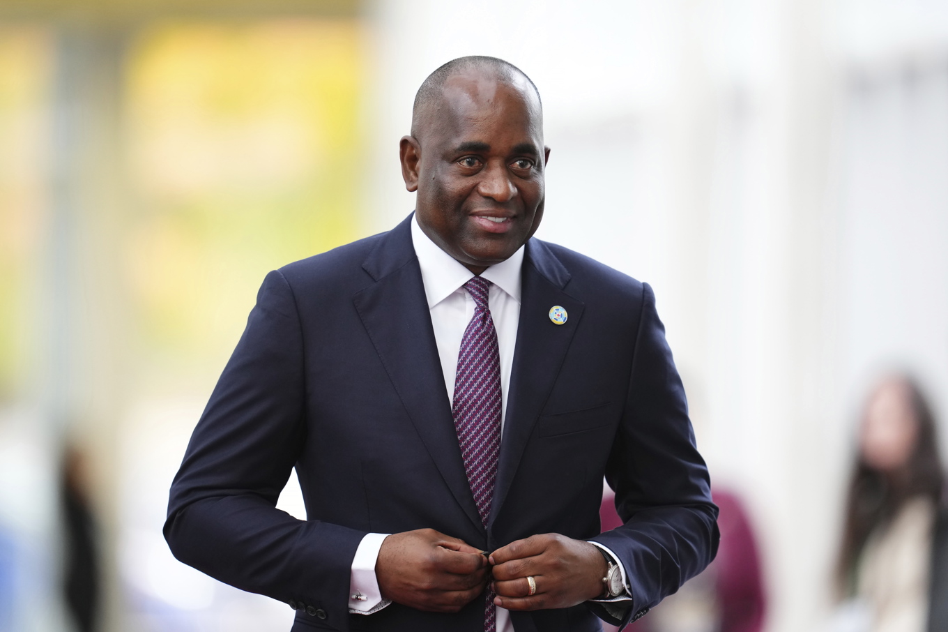 Dominicas premiärminister Roosevelt Skerrit, här i Kanada 2023. Foto: Sean Kilpatrick/Canadian Press via AP/TT