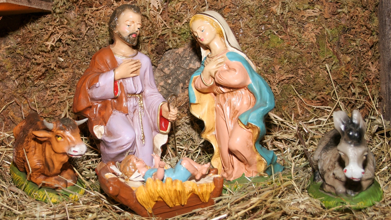 Julkrubba i Perstorps kyrka. Foto: David Castor/Wikimedia Commons