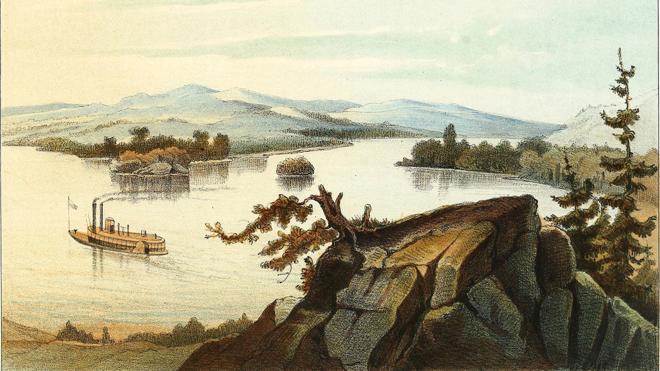 Mississippifloden har en central roll i Mark Twains roman om Huckleberry Finn. Litografi av Henry Lewis (1819–1904). Foto: Wikimedia Commons/Public Domain