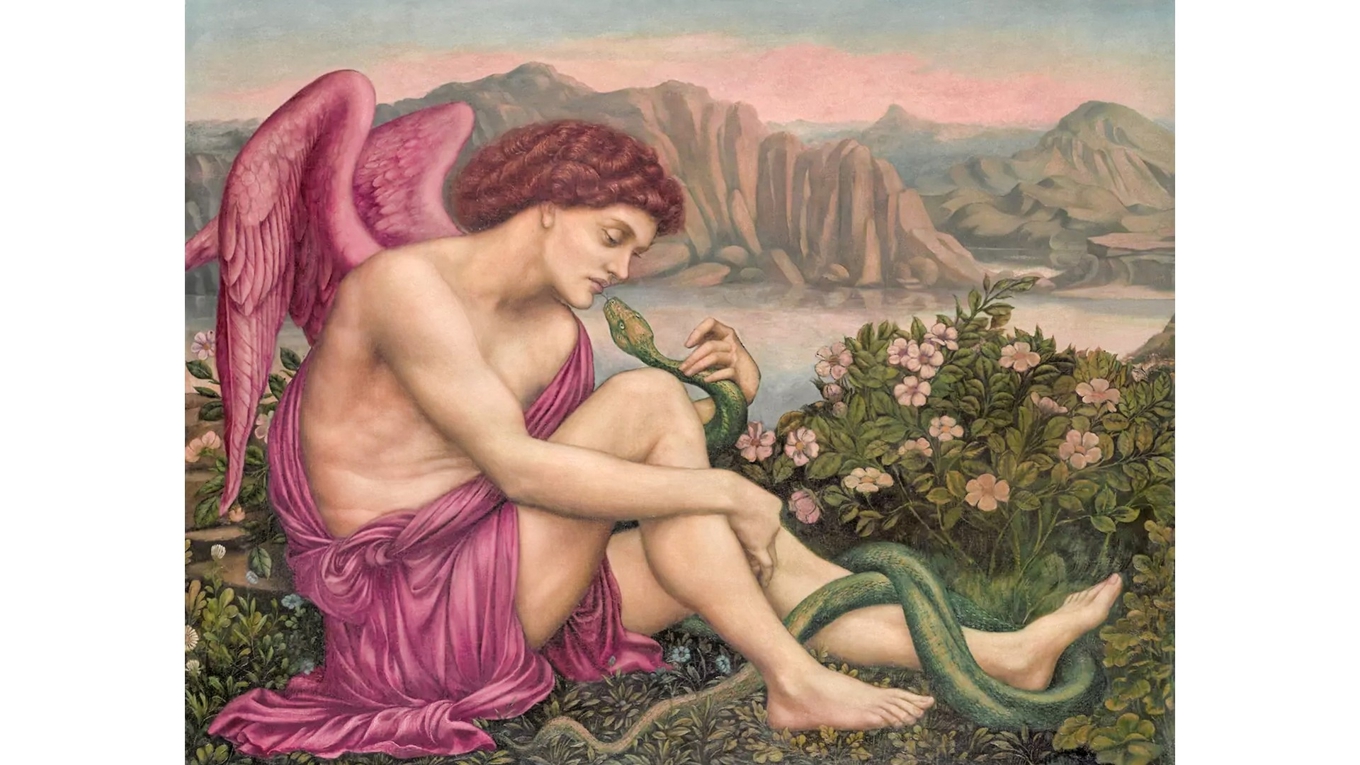 Hur ska vi förhålla oss till det som vill dra ner oss? Målning av Evelyn De Morgan (1855–1919). Foto: Wikimedia Commons/Public Domain