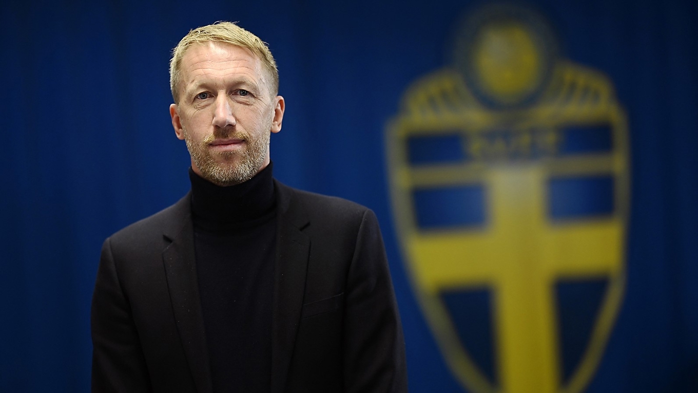 En outgrundlig Graham Potter. Är han skrämd eller förväntansfull inför den stora uppgiften i mars? Foto: Pontus Lundahl/Getty Images