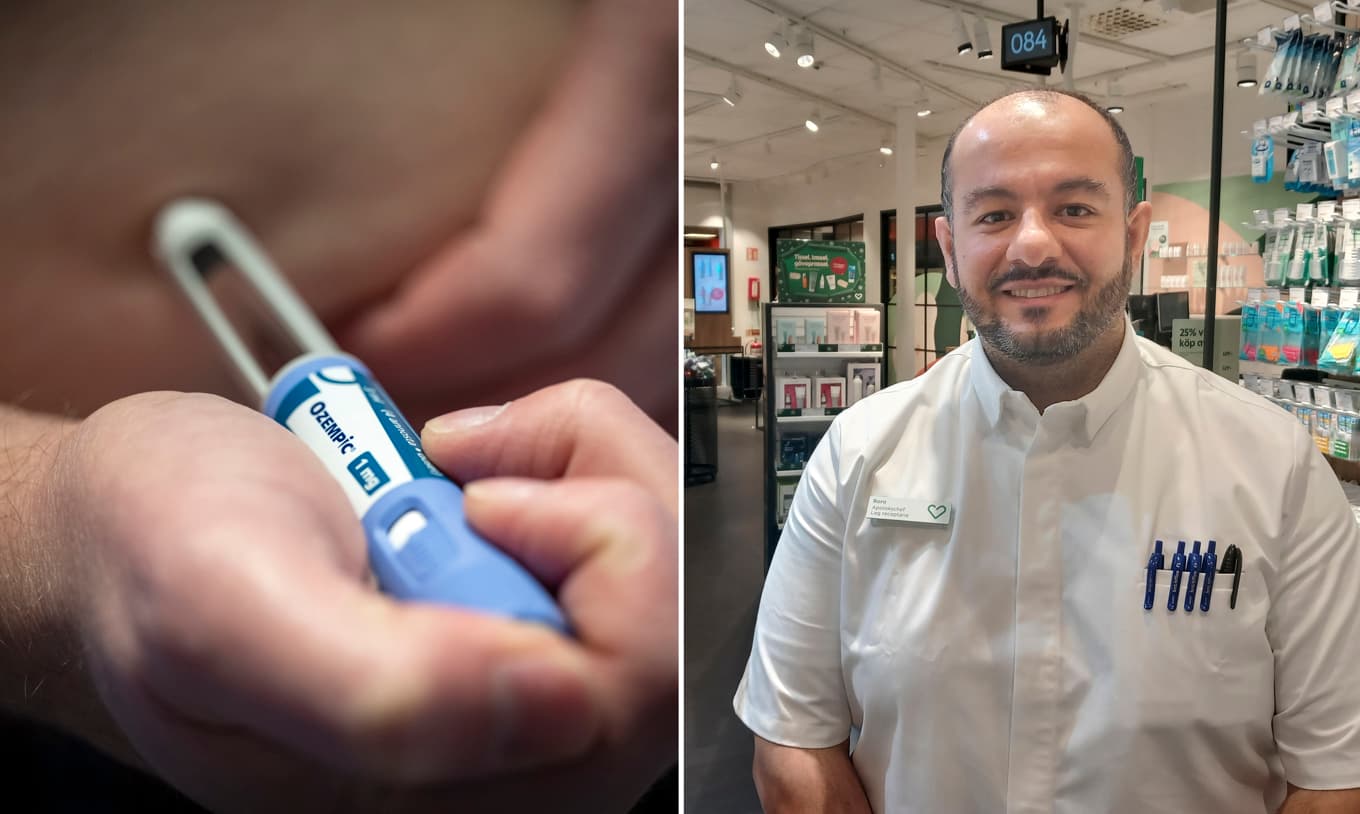 Roro Wirlander Beydoun, Apotekschef på Apotek Hjärtat i Örebro, varnar för att laborera med doser av viktminskningsläkemedel. Foto: Johan Nilsson / TT & Privat