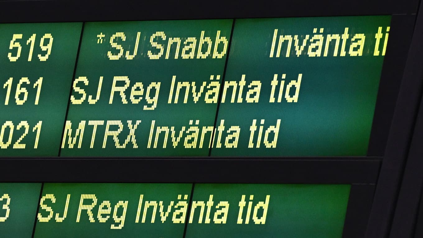 Det var stopp i tågtrafiken mellan bland annat Stockholm och Göteborg under söndagen. Arkivbild. Foto: Claudio Bresciani/TT