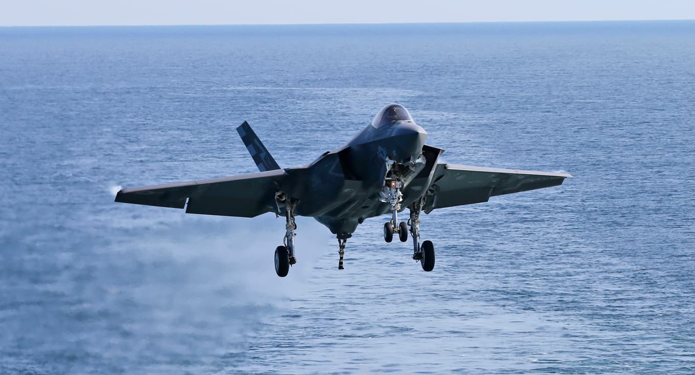 Ett stridsflyg av typen F-35C. Arkivbild. Foto: Steve Helber/AP/TT