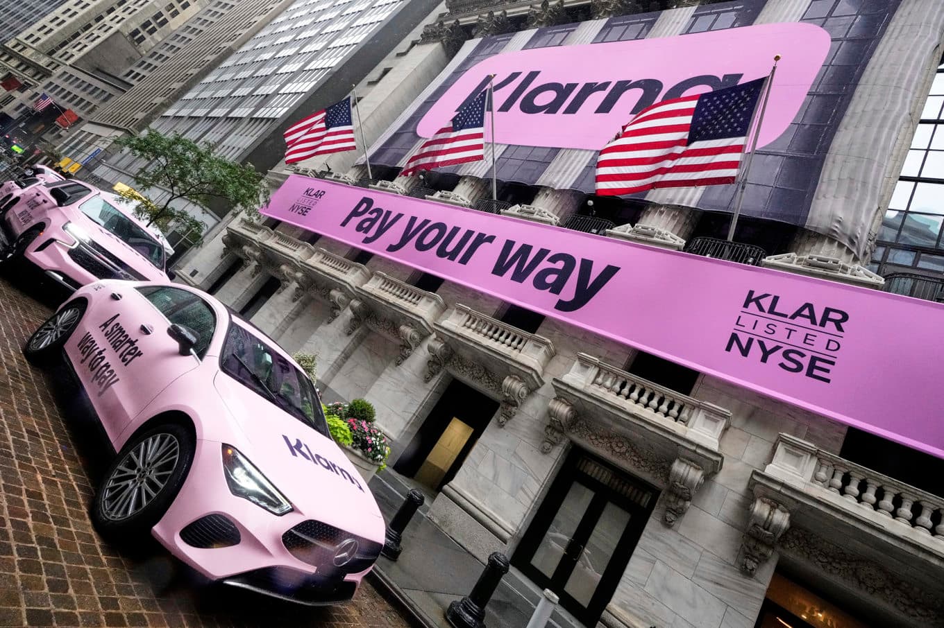 Tungt fall för betaltjänsten Klarna. Arkivbild. Foto: Richard Drew