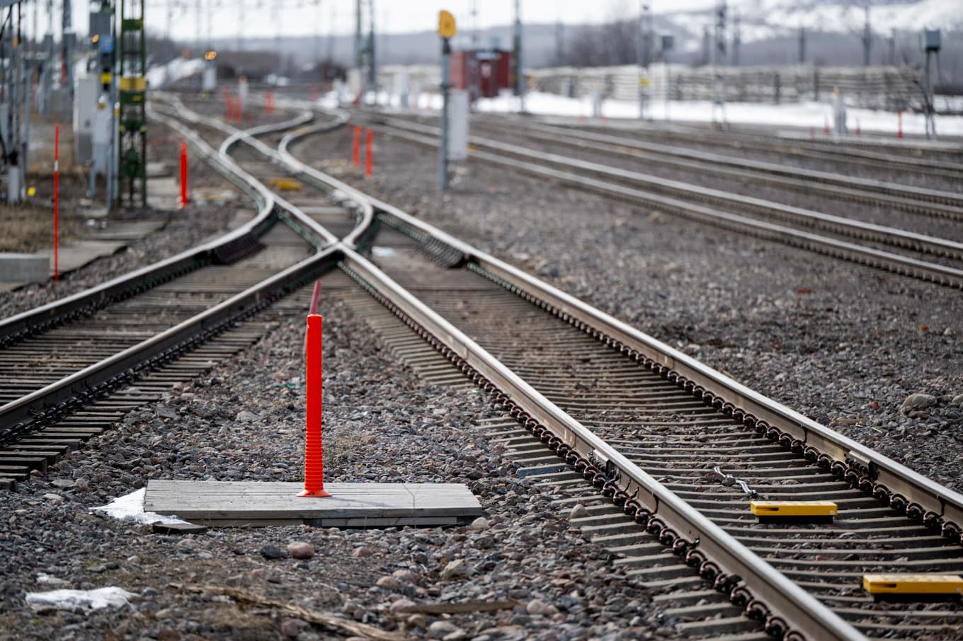 Malmbanan är cirka 50 mil lång och sträcker sig upp till Riksgränsen. Bilden är från sträckan förbi Kiruna. Arkivbild. Foto: Christine Olsson/TT