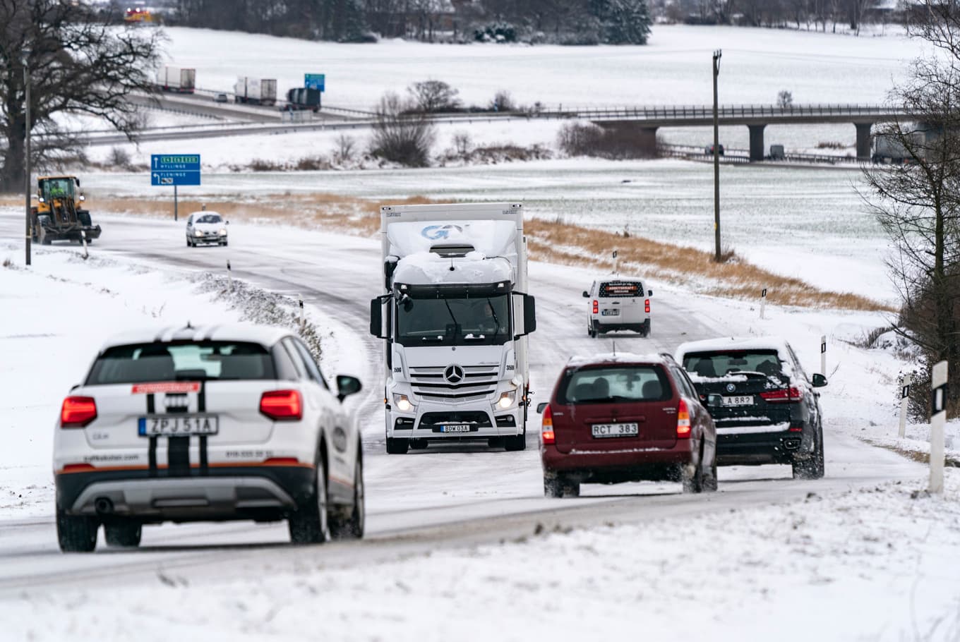 Bilister uppmanas att köra försiktigt och anpassa hastigheten till väglaget. Arkivbild. Foto: Johan Nilsson/TT