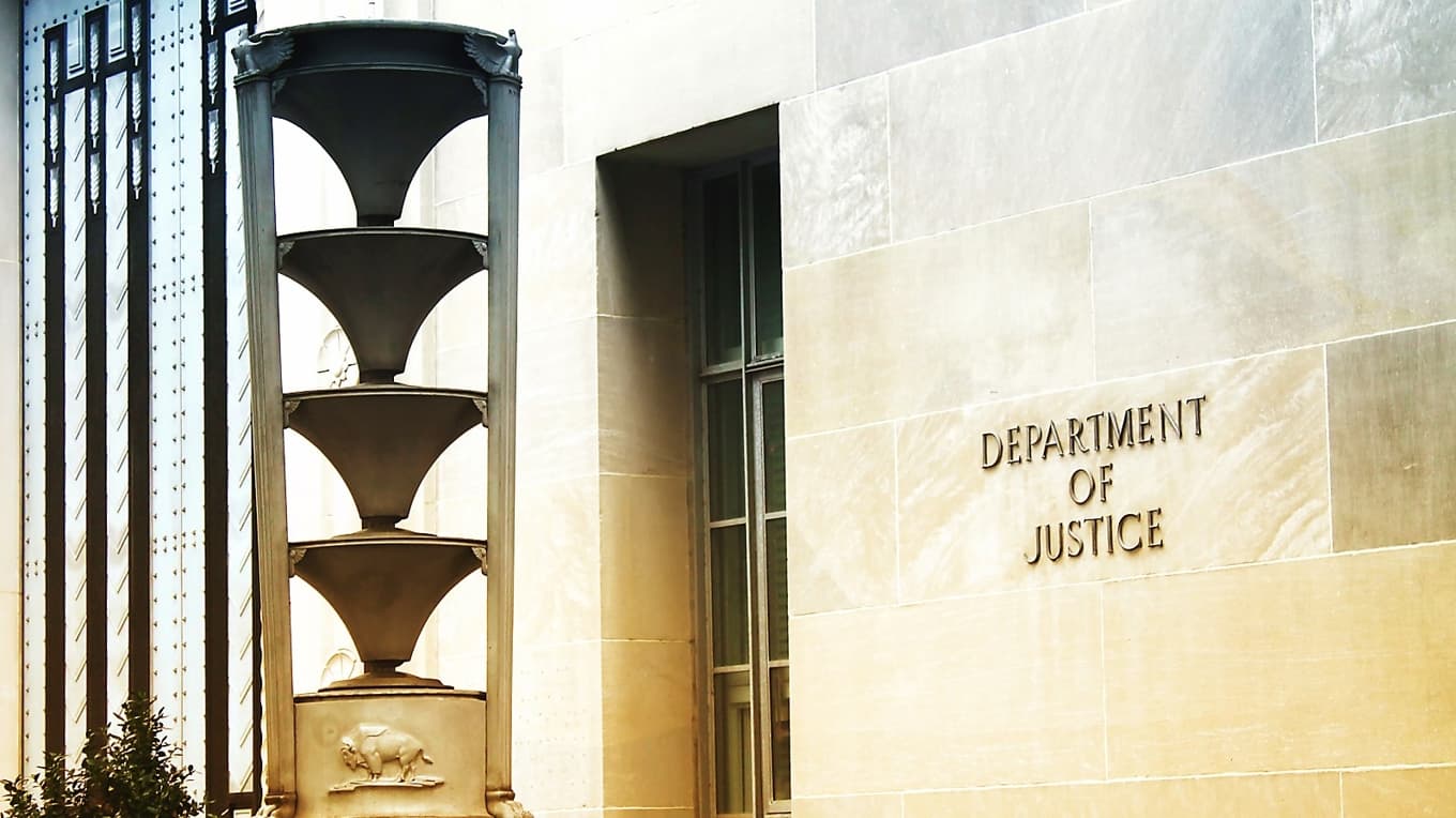 USA:s justitiedepartement i Washington, D.C. publicerade över tre miljoner webbsidor gällande Epstein den 30 januari i år. Foto: MDart10/Shutterstock