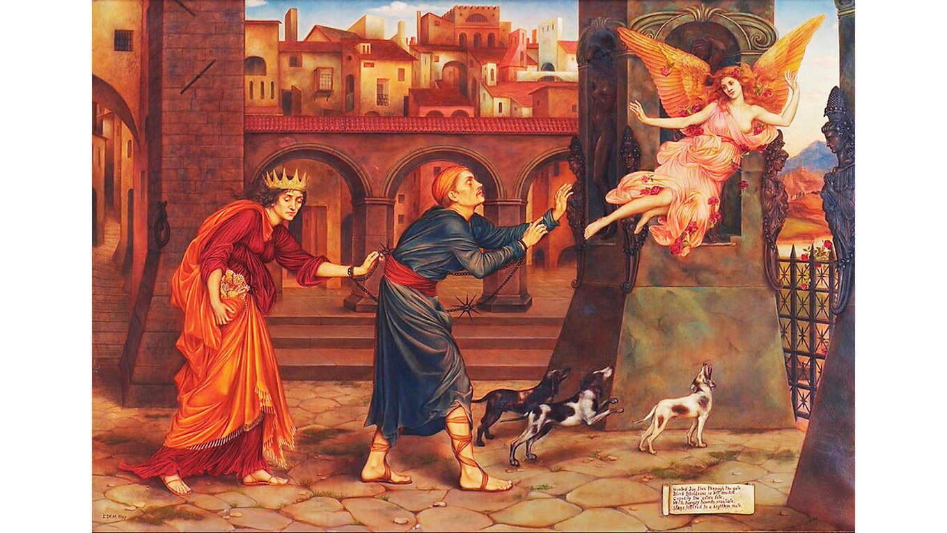 ”Blindness and Cupidity chasing Joy from the city” från 1897. Foto: Wikimedia Commons