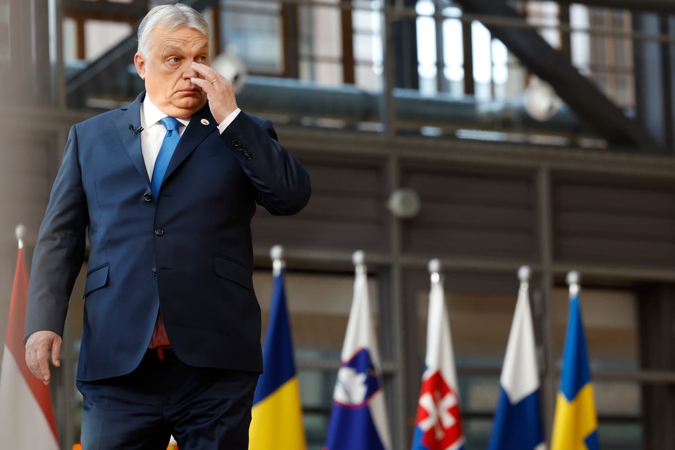 Ungerns premiärminister Viktor Orbán på EU-toppmötet i Bryssel. Foto: Geert Vanden Wijngaert/AP/TT