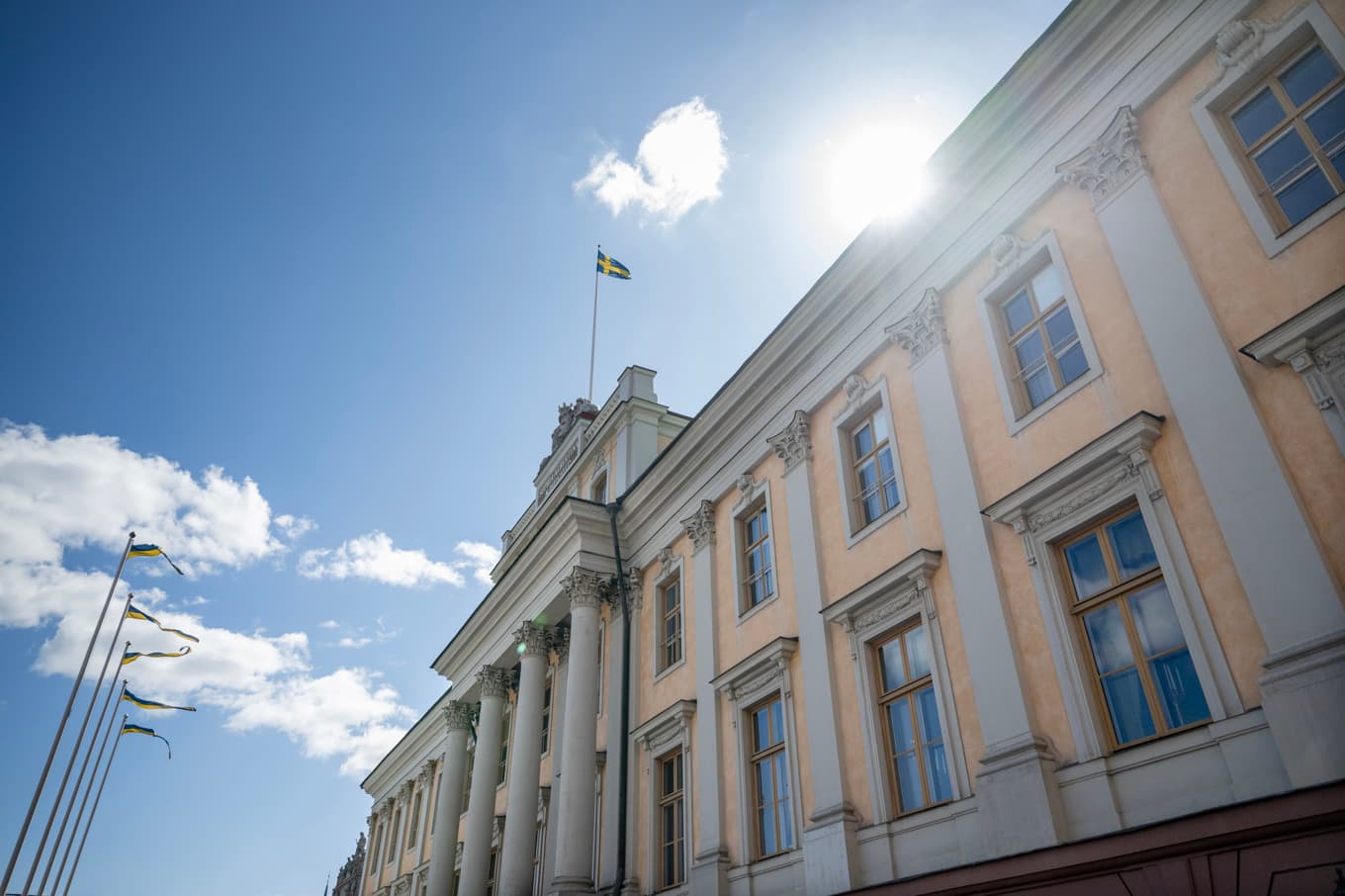Tjänstemän från utrikesdepartementet närvarade när årsdagen av den islamiska revolutionen firades på Irans ambassad i Stockholm. Arkivbild Foto: Christine Olsson/TT