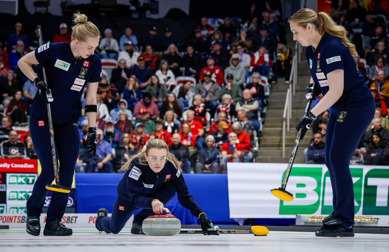 Lag Isabella Wranå under förlustmatchen mot Schweiz. Foto: Jeff McIntosh /AP/TT