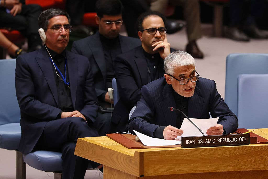 Amir-Saeid Iravani, Irans FN-ambassadör. Foto: Michael M. Santiago/Getty Images