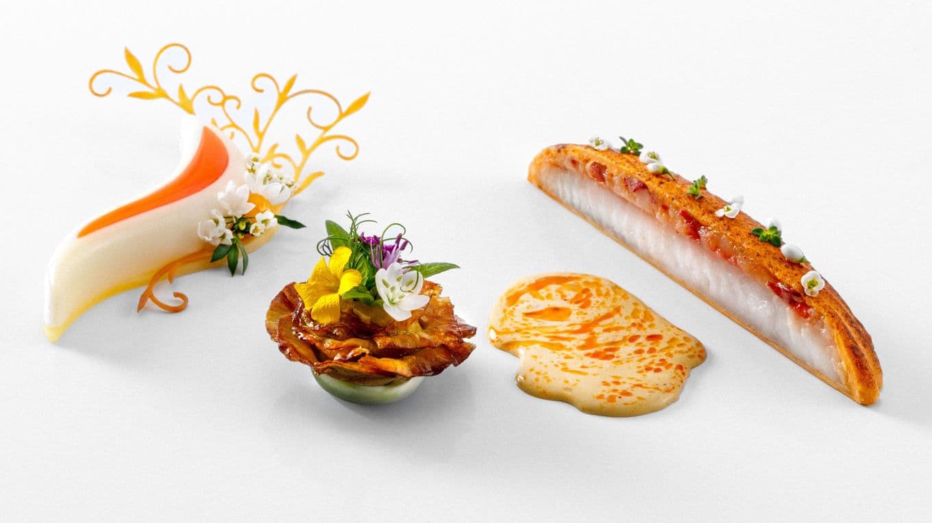 Komponenterna på det vinnande fatet, med exempelvis ugnsbakad rödknot. Foto: Gustaf Björlin