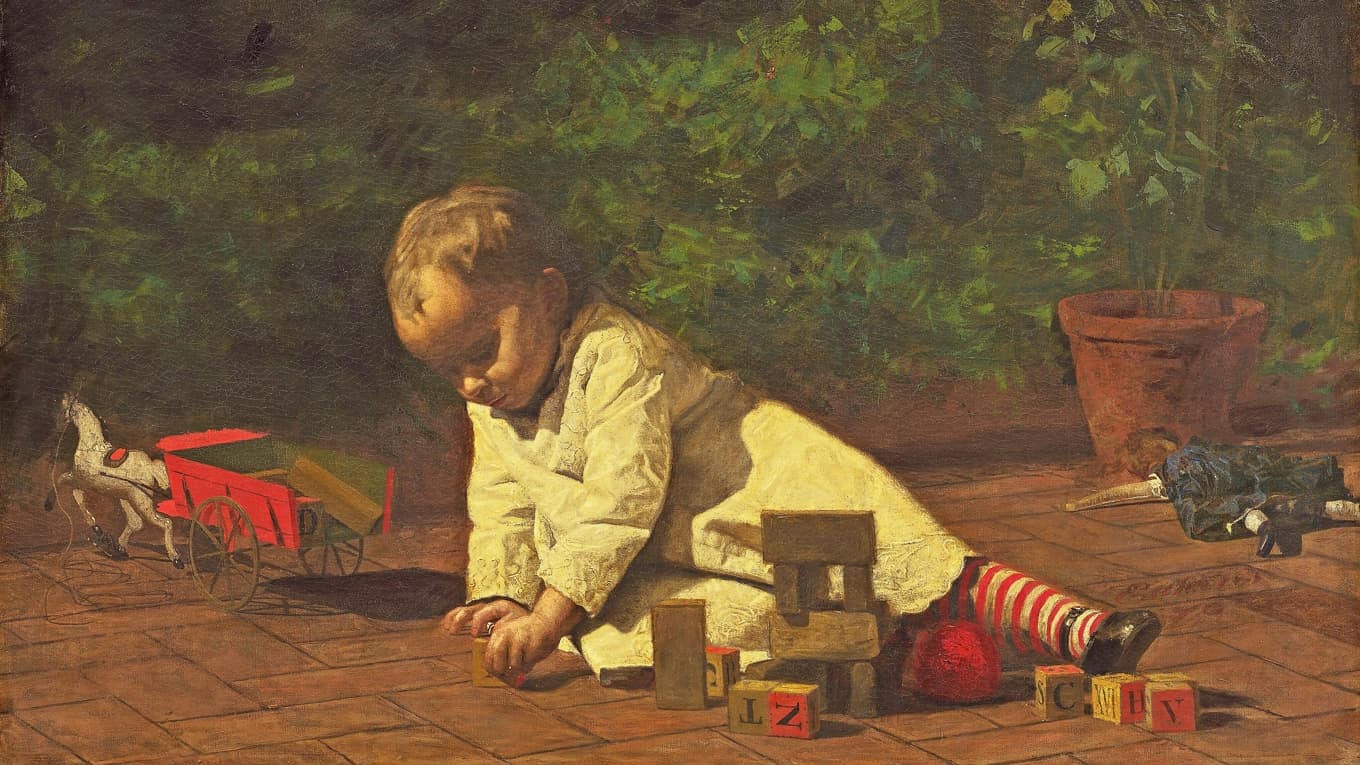 Ett autentiskt jag utvecklas och överlever genom leken. Målning av Thomas Eakins (1844–1916). Foto: The National Gallery of Art, Washington D.C./Wikimedia Commons