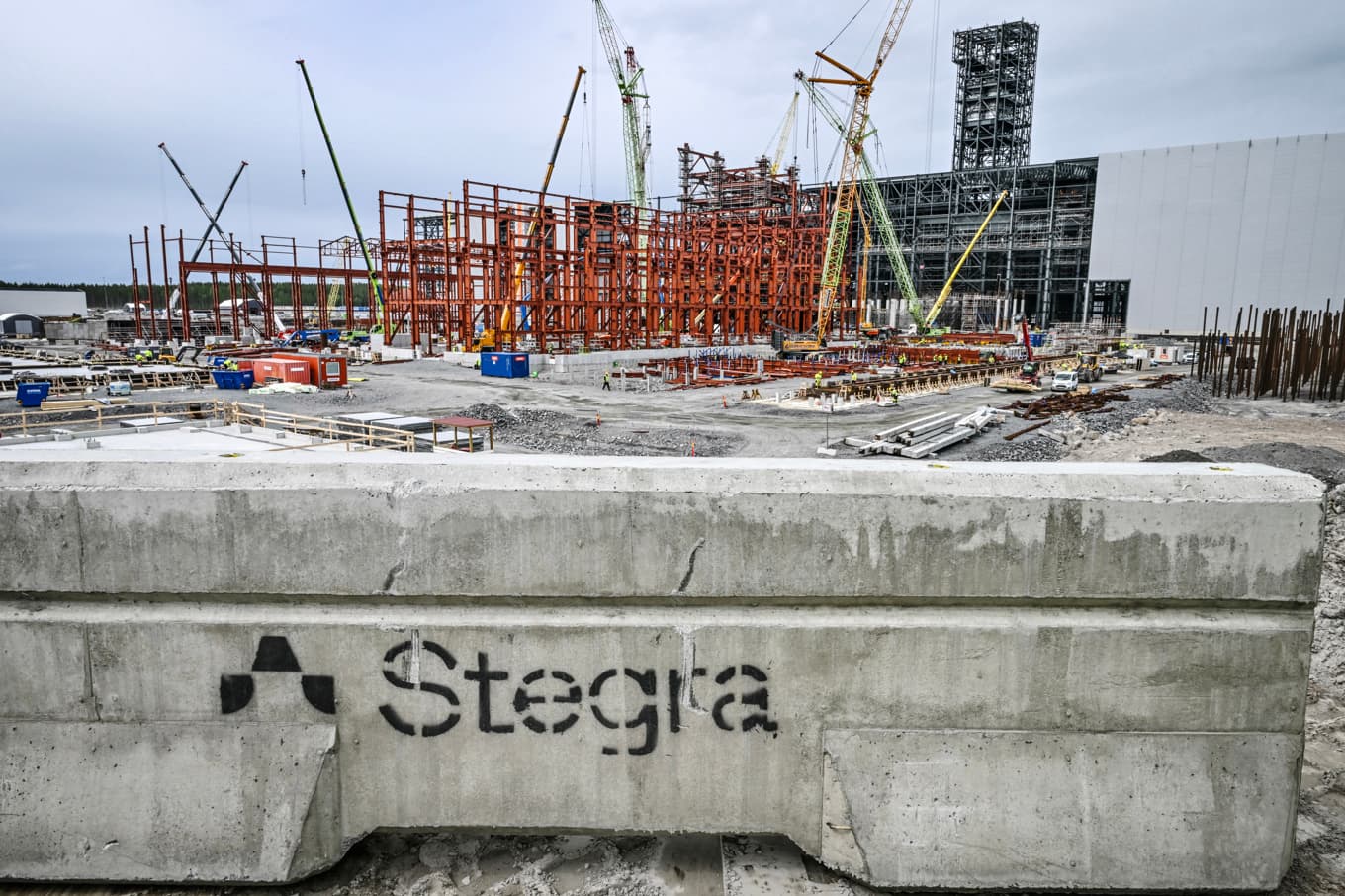 Stegras bygge av anläggningen för grönt stål i Boden. Arkivbild. Foto: Joakim Ståhl/SvD/TT