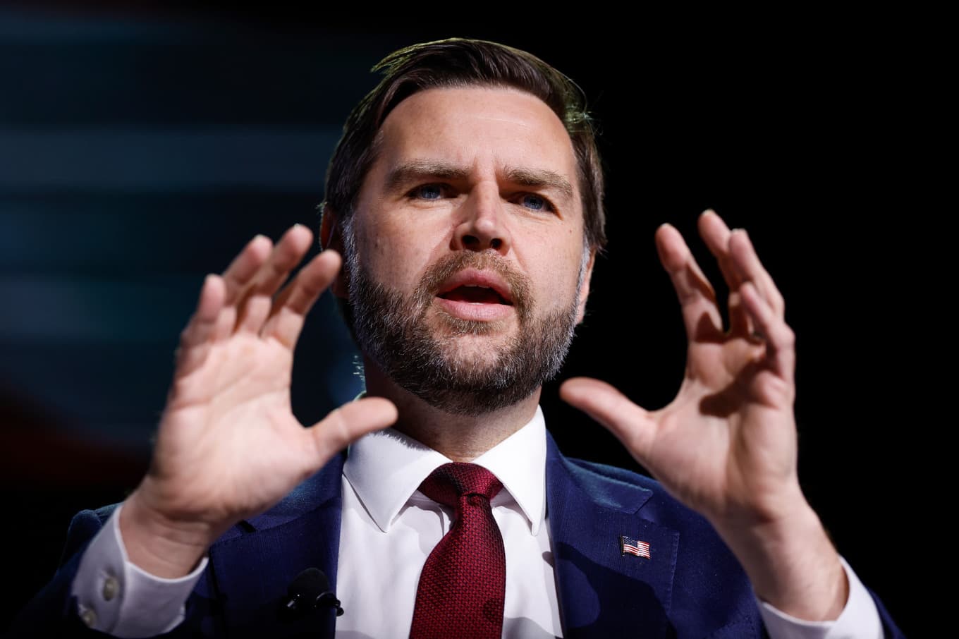 USA:s vicepresident JD Vance. Bild från tisdagen. Foto: Chip Somodevilla/AP/TT