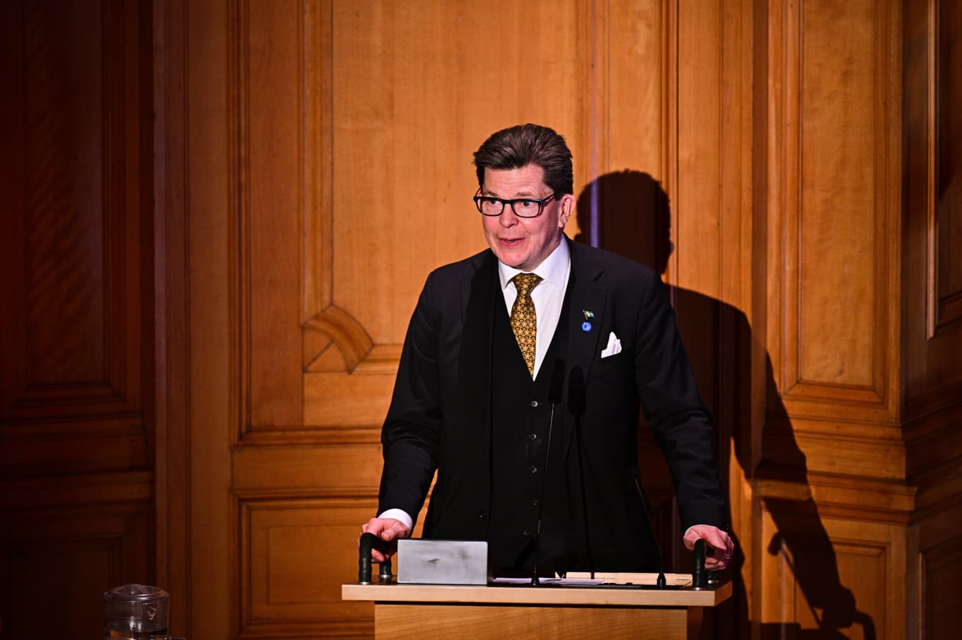 Andreas Norlén (M) har varit riksdagens talman sedan 2018. Arkivbild Foto: Magnus Lejhall/TT