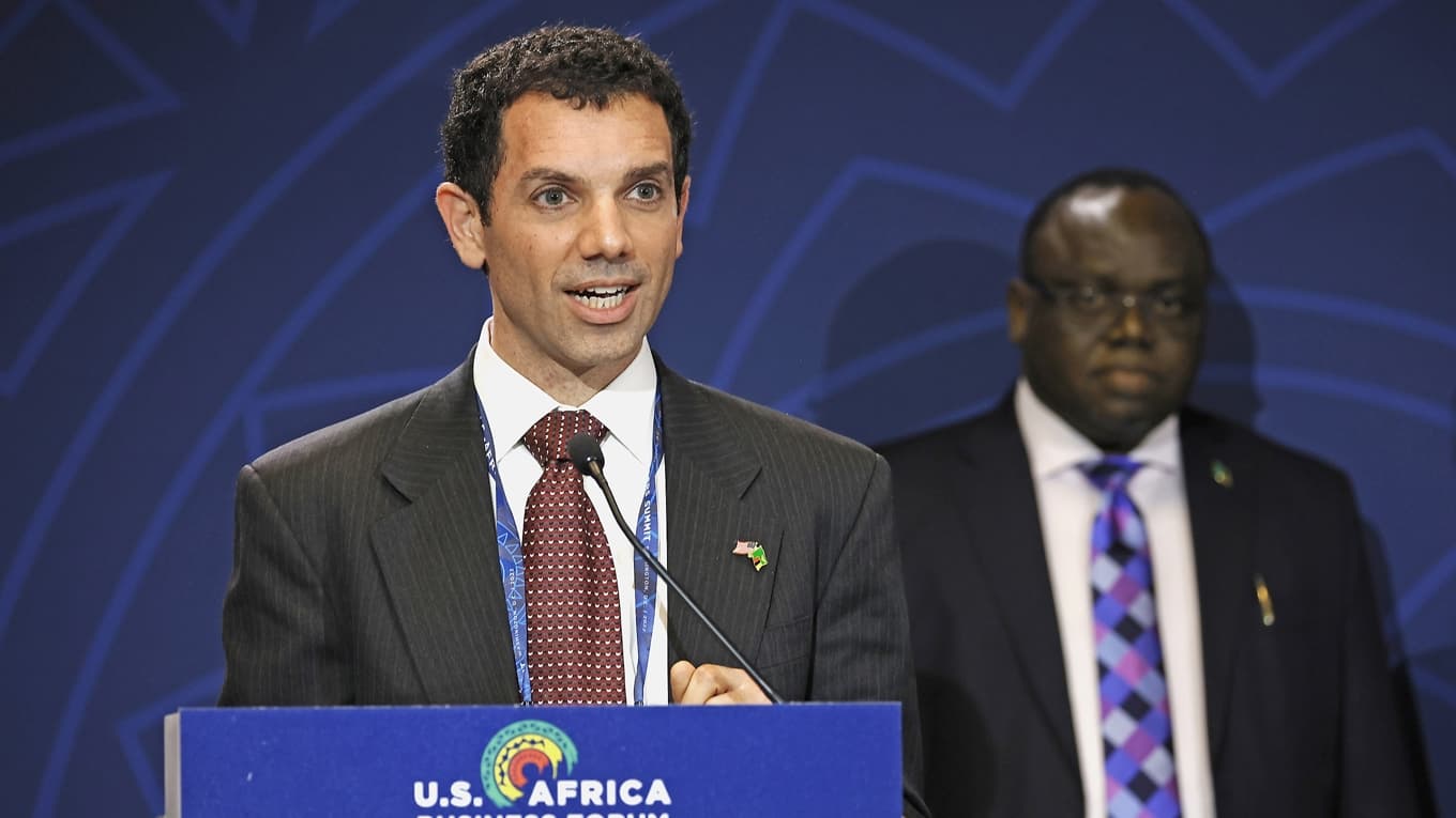 Josh Goldman, president för Kobold Metals, talar i Washington DC. Bolaget går nu på offensiven när det gäller litiumbrytning. Foto: Tasos Katopodis/Getty Images for Prosper Africa