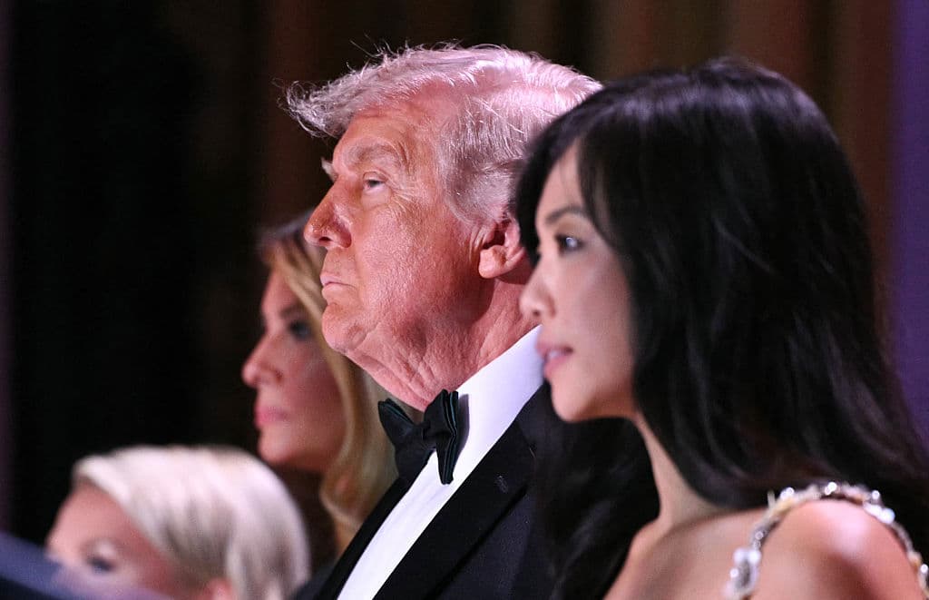 USA:s president Donald Trump på galamiddagen på Washington Hilton, strax innan det senaste mordförsöket. Foto: Mandel Ngan / AFP via Getty Images