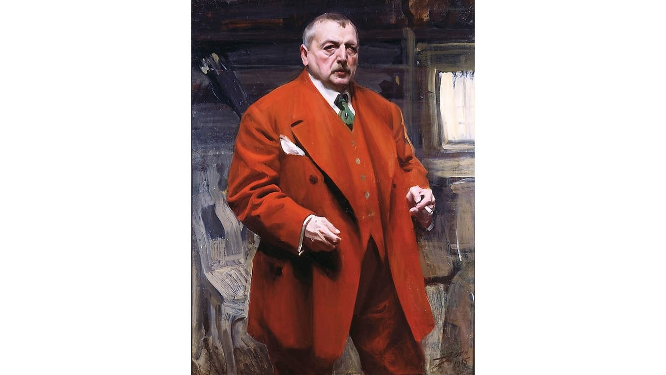 Anders Zorns ”Självporträtt i rött” från 1915. Foto: Wikimedia Commons