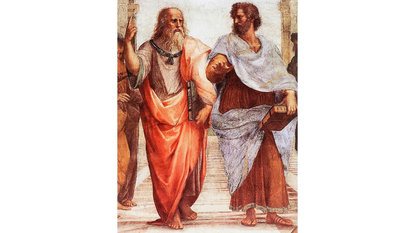 Platon och Aristoteles diskuterar de stora frågorna. Något vi också borde göra. Foto: Wikimedia Commons