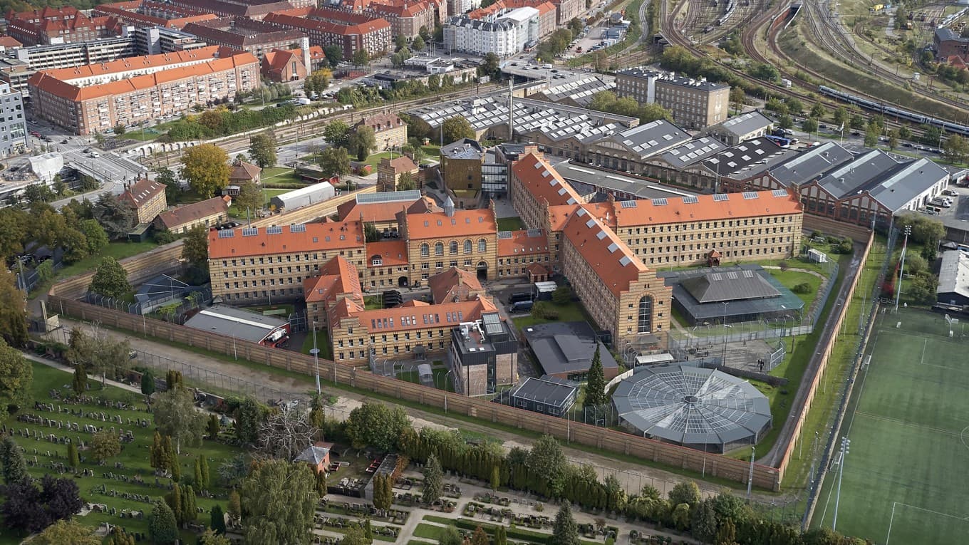 Vestrefängelset i Zealand i Danmark. Foto: Dennis Jacobsen/Shutterstock