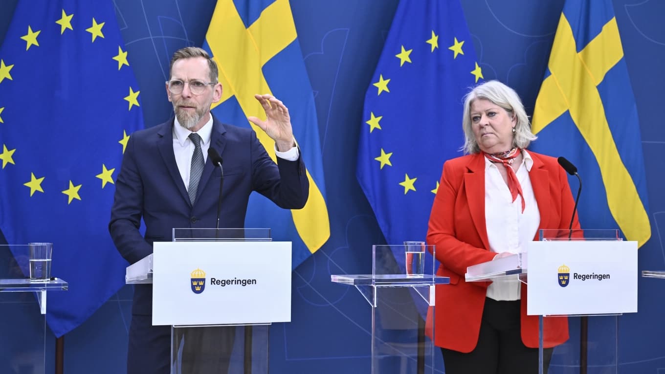 Regeringen presenterar lagförslag om “mellantvång” – socialtjänsten ska kunna ingripa tidigare när barn riskerar att dras in i kriminalitet. Foto: Christine Olsson/TT