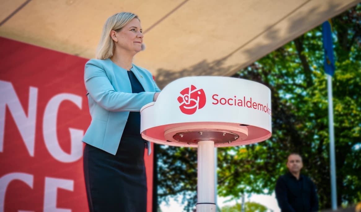 Socialdemokraternas partiledare Magdalena Andersson. Foto: Bilbo Lantto