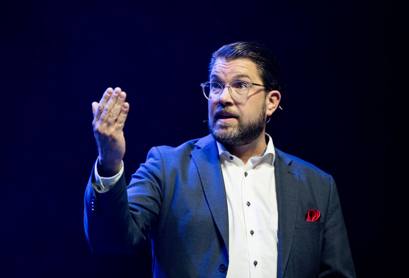 Sverigedemokraternas partiledare Jimmie Åkesson, på bild från tidigare i veckan. Foto: Christine Olsson/TT