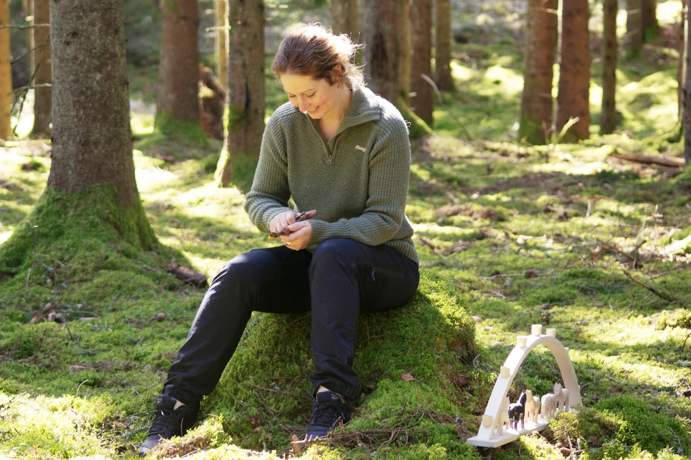 Zara Thapper hittar ofta inspiration till sina produkter när hon vistas i naturen. foto: Privat