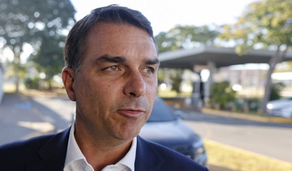 Flávio Bolsonaro, son till Brasiliens tidigare president Jair Bolsonaro. Foto: Sergio Lima/AFP via Getty Images.