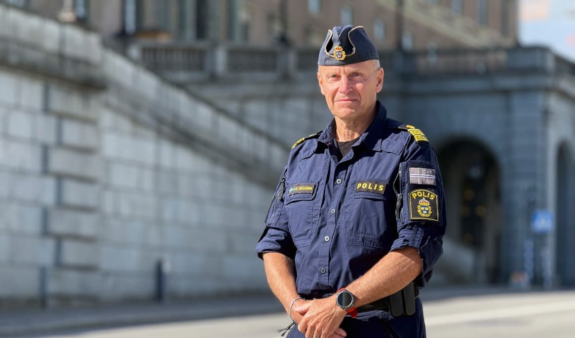 Kommissarie Tomas Koppelman Hellgren är insatschef vid guldbröllopsfirandet. Foto: Staffan Erfors