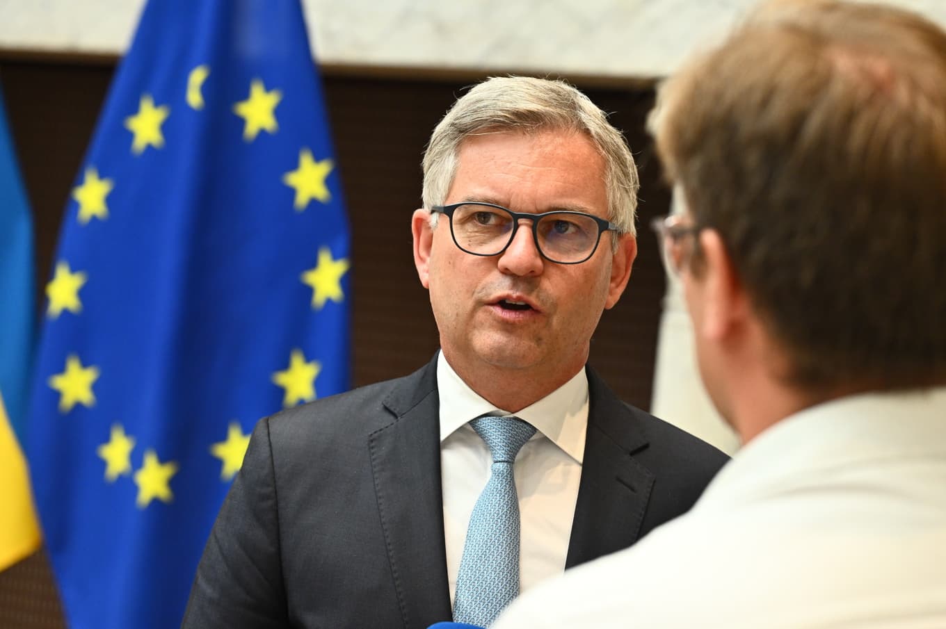 EU:s inrikeskommissionär Magnus Brunner på besök i Stockholm 2025. Arkivbild. Foto: Claudio Bresciani/TT