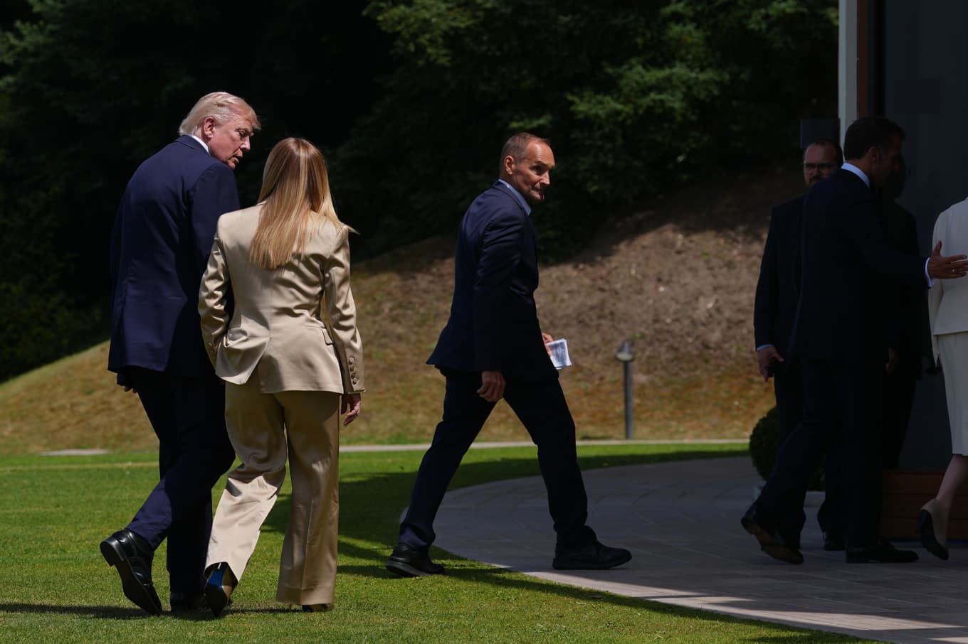 Trump och Meloni sida vid sida vid G7-toppmötet i Frankrike tidigare i veckan. Foto: Thibault Camus/AP/TT
