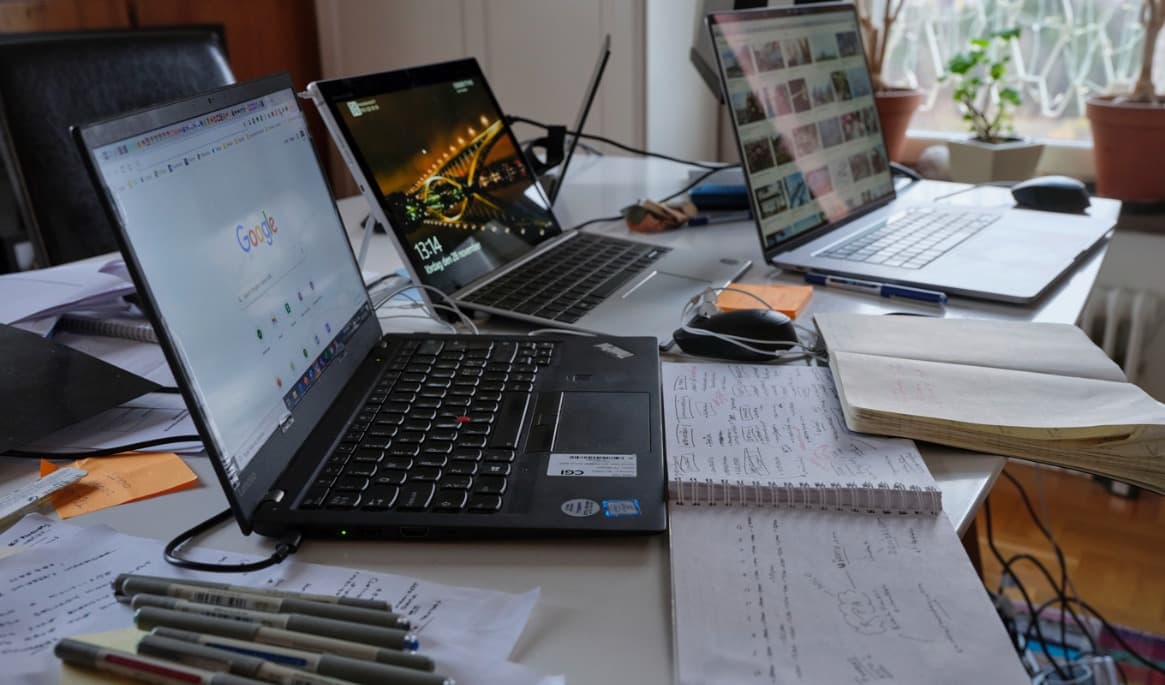 Hemmakontor för person som jobbar hemma. Arkivbild. Foto: Henrik Holmberg/TT