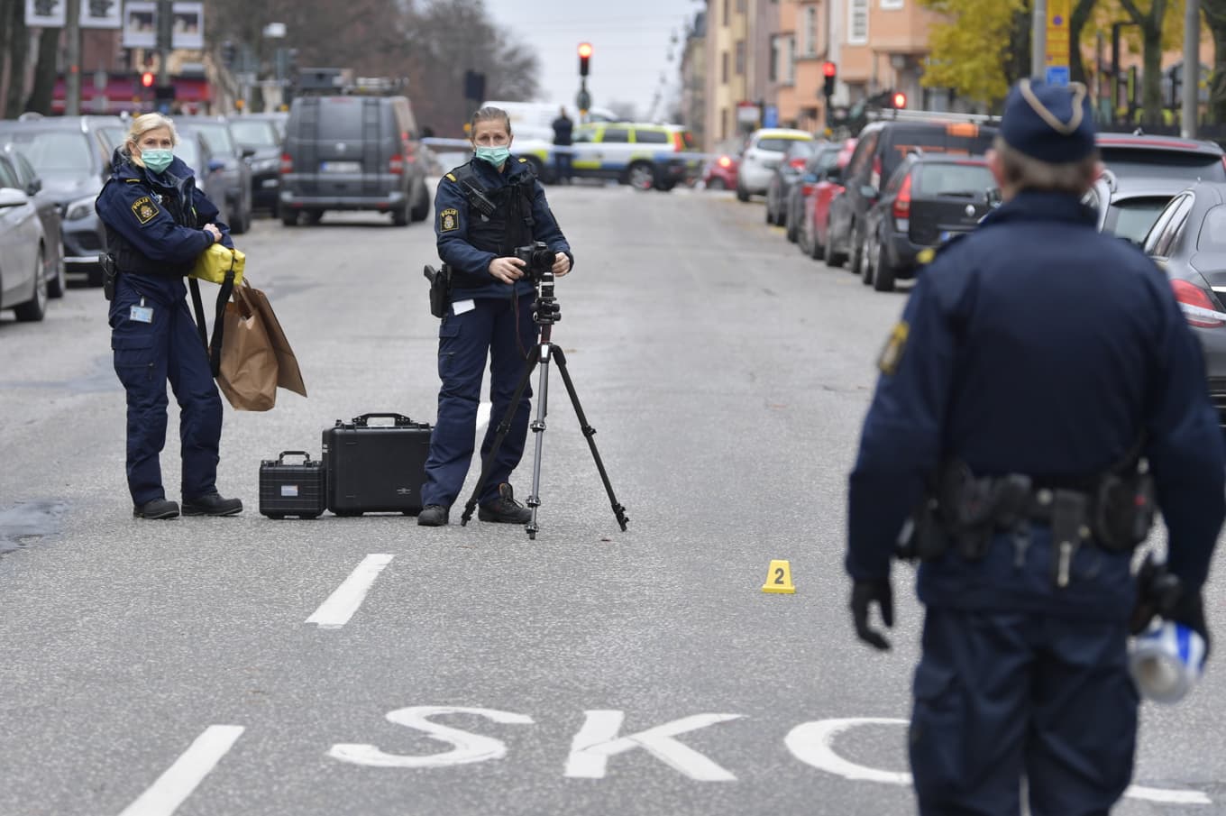 En man blev knivhuggen på Vanadisvägen i centrala Stockholm tidigt på morgonen i november 2019. Arkivbild. Foto: Anders Wiklund/TT