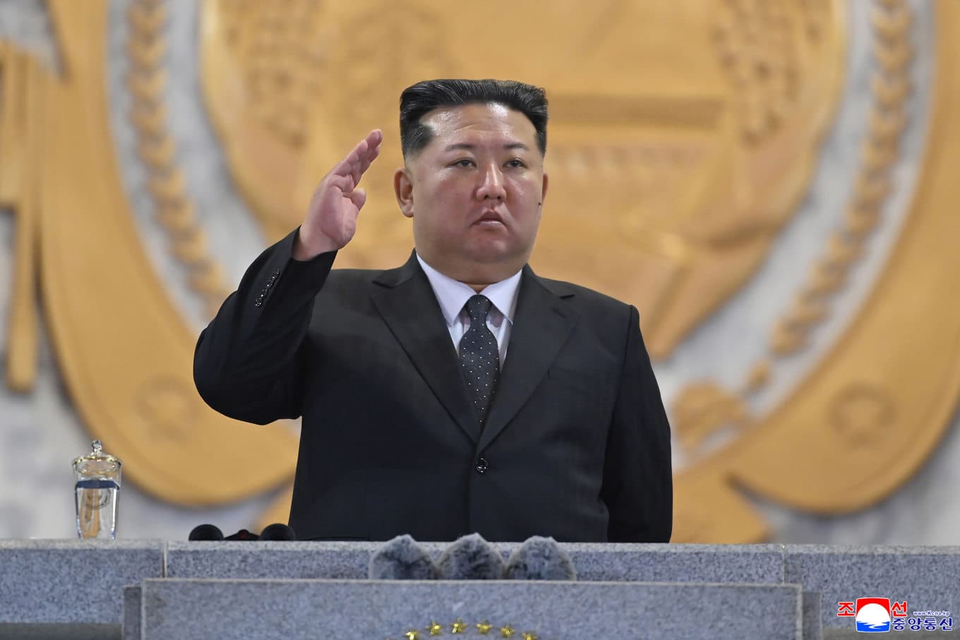 Nordkoreas ledare Kim Jong-Un, på en arkivbild tillhandahållen av det nordkoreanska styret. Foto: KCNA/KNS via AP/TT