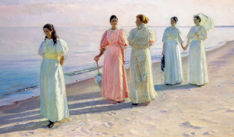 ”Promenad på stranden” (1896) av Michael Ancher. Foto: Wikimedia Commons