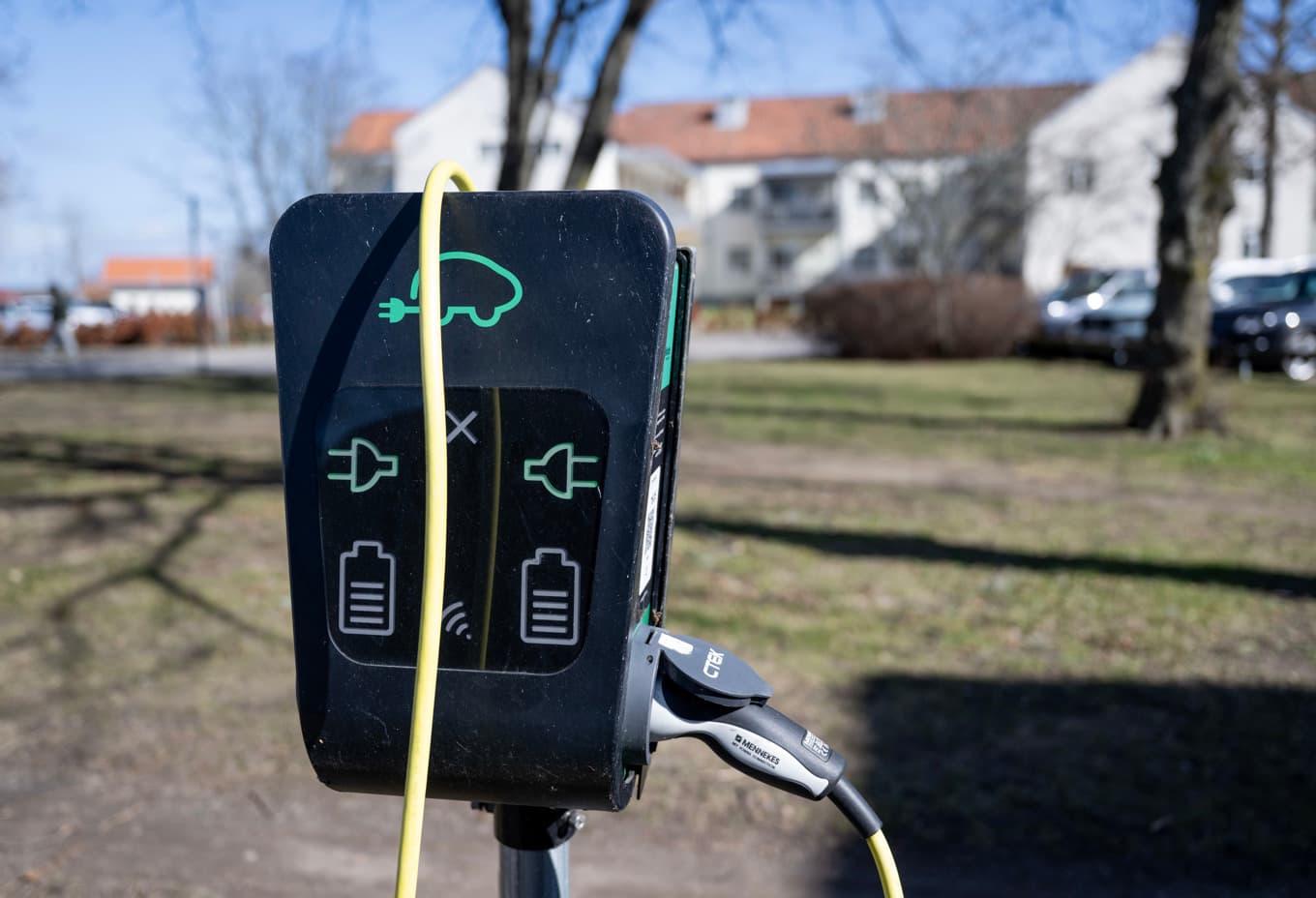 Elbilsägare som inte har tillgång till egen parkering Foto: Christine Olsson/TT