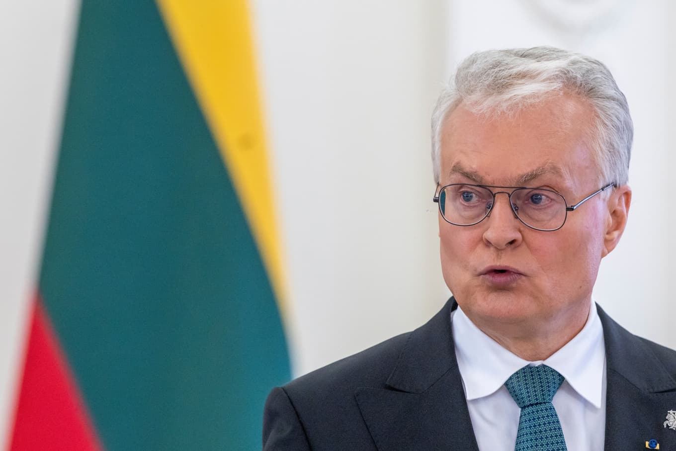 Litauens president Gitanas Nauseda. Arkivbild. Foto: Mindaugas Kulbis/AP/TT